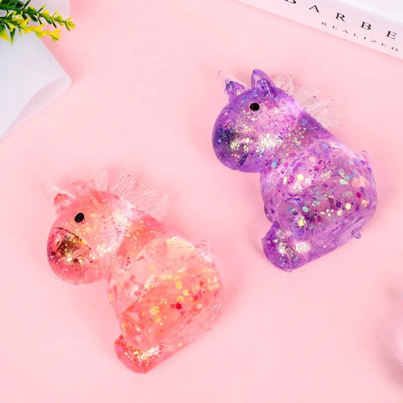 Unicorn Squeeze Toy | Soft Sensory Stress Relief Squishy Toy | Anti-Anxiety Fidget Reliever for Adults & Kids | Party Favor & Prank Gift