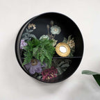 Medium Metal Wall Unit with Shelf Black