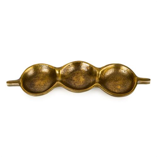 Antique Gold Triple Pod Dish