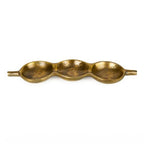 Antique Gold Triple Pod Dish