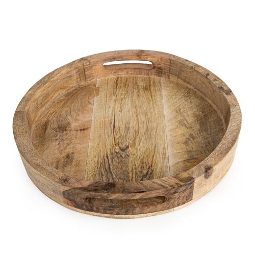 Round Mango Wood Tray