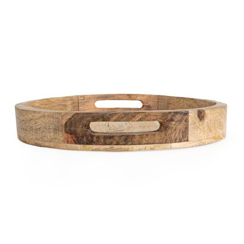 Round Mango Wood Tray