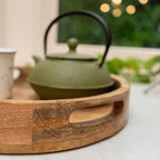 Round Mango Wood Tray