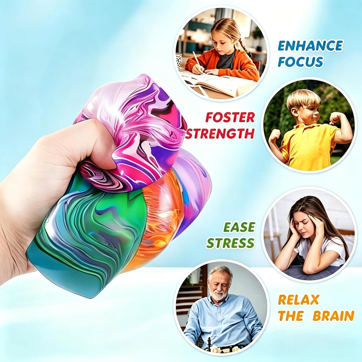 Squishy Fidget Toys – Soft Sensory Stress Cubes & Squeeze Balls