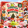 2026 Christmas Dumpling Squishies Advent Calendar | 24-Day Countdown Gifts for Adults | Festive Table Decorations