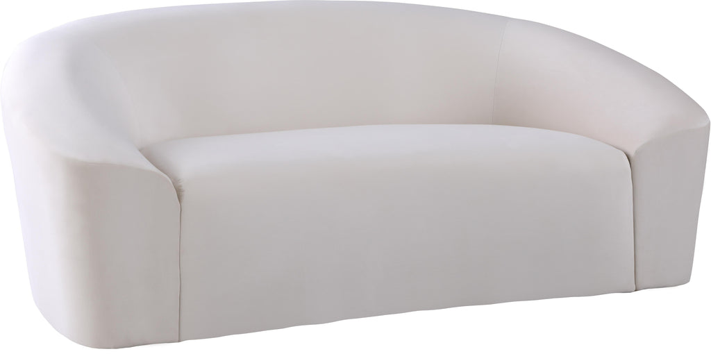 Riley Cream Velvet Loveseat