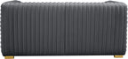 Ravish Grey Velvet Loveseat