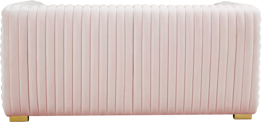Ravish Pink Velvet Loveseat