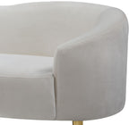 Ritz Cream Velvet Loveseat