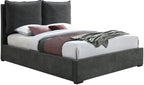 Misha Pepper Black Polyester Fabric Full Bed (3 Boxes)