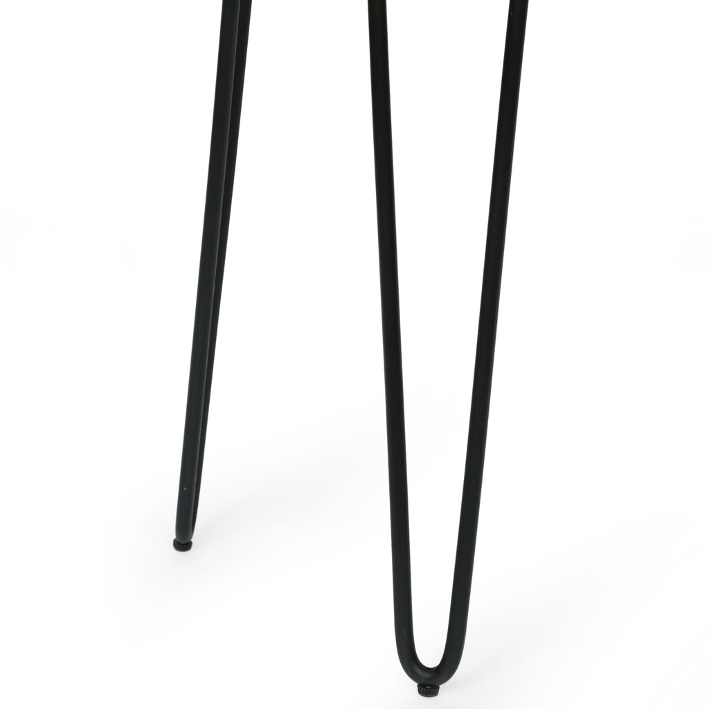 Modern Industrial Handcrafted Acacia Wood Storage Desk with Hairpin Legs - NH242413