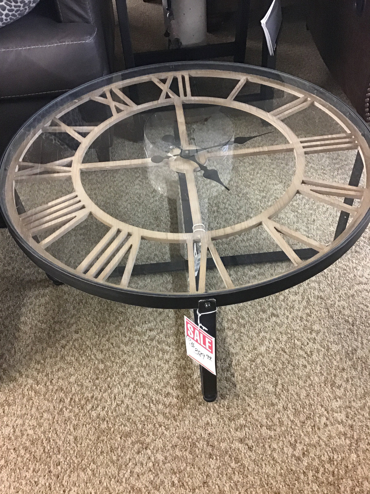 Clock Coffee Table by Ganz 158816 Discontinued