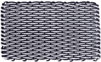 Rope Doormat - Dark Navy & White Wave