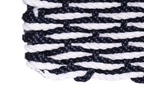Rope Doormat - Dark Navy & White Wave
