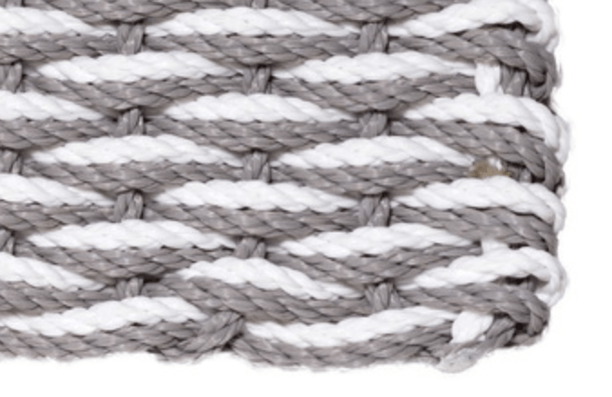 Rope Doormat - Gray & White Wave